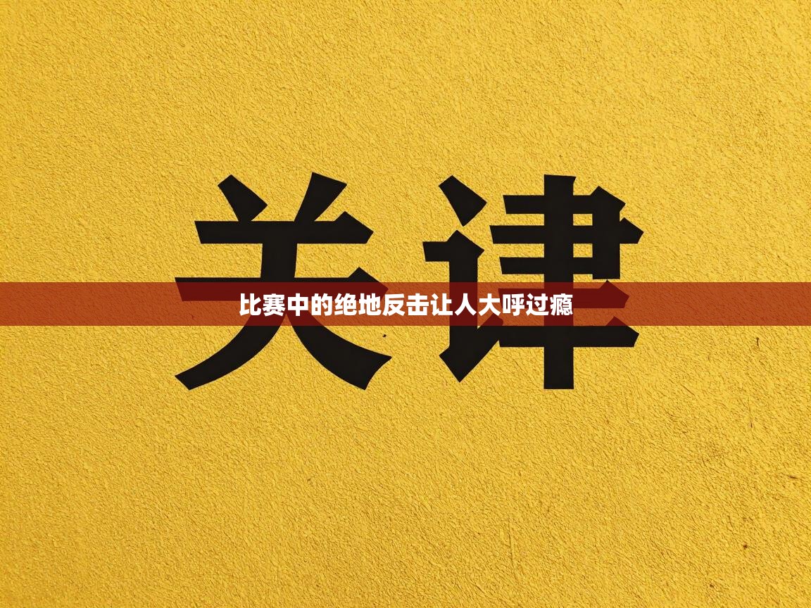 比赛中的绝地反击让人大呼过瘾 第1张